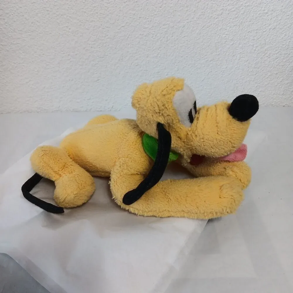 Disneyland Walt Disney World Laying Pluto Plush Vintage Style Fur Floppy Stuffed